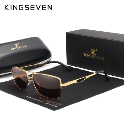 نظارات شمسية من ماركة KINGSEVEN مصممة لقيادة الرجال مربعة مستقطبة لأزياء الرجال نظارات سفر