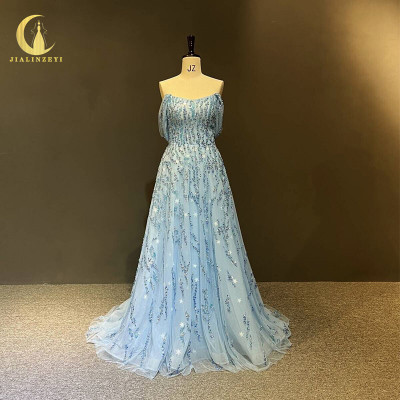 فساتين سهرة مكشوفة الأكتاف للنساء ، فستان مطرز بال...