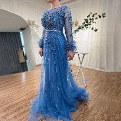 فساتين سهرة هادئة مع ريش للنساء ، نبيذ أحمر ، مطرز...