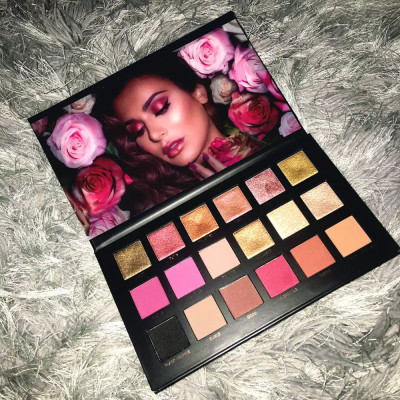 18 لونًا في 1 لوحة ظلال عيون ذهبية وردية مكياج عيو...