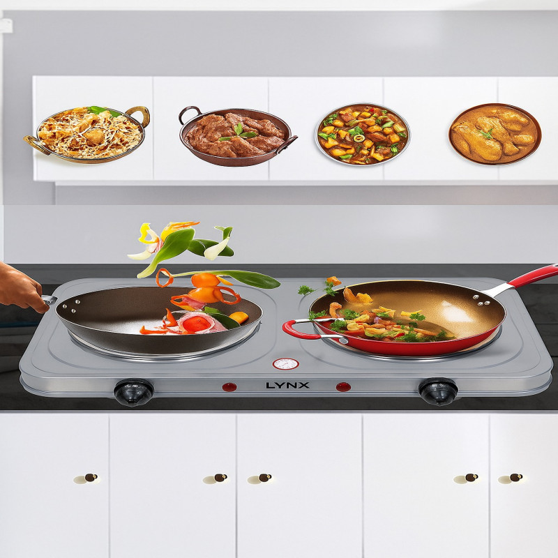 لينكس موقد كهربائي مزدوج بقوة 2000 واط