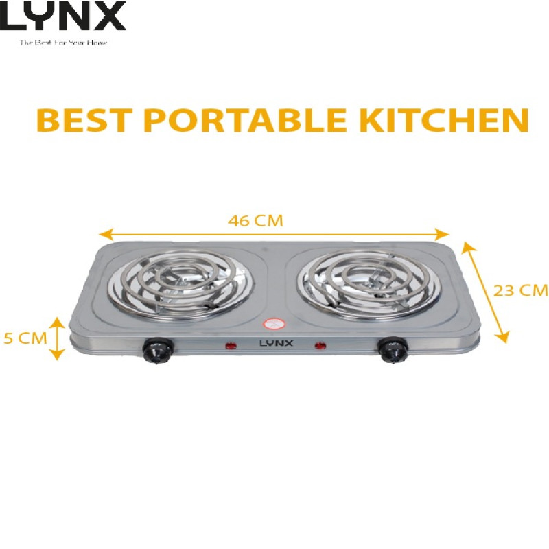 لينكس موقد كهربائي مزدوج بقوة 2000 واط