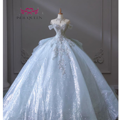 فستان زفاف فاخر أوروبي مخصص 2025 جديد ثقيل مطرز با...