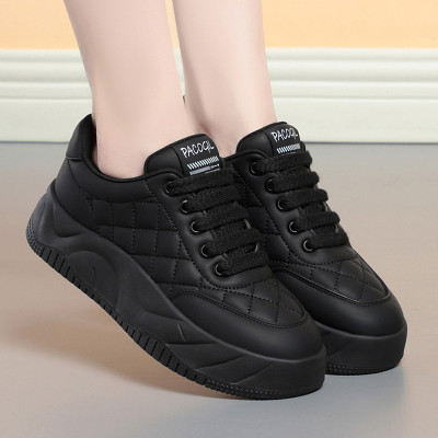 حذاء رياضي نسائي بنعل سميك مستدير ، حذاء رياضي غير...