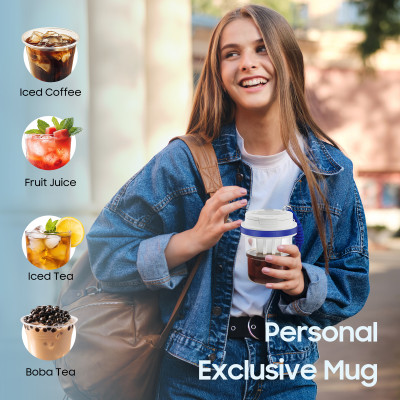 كوب محمول لصنع القهوة الباردة بسعة 530 مل ،مانع لل...