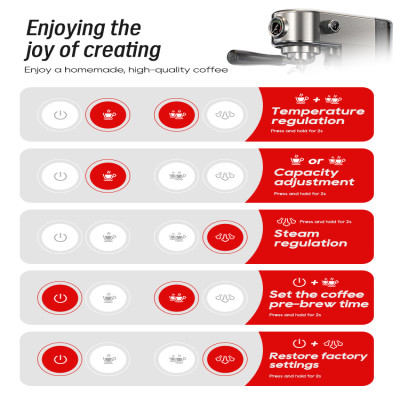HiBREW 20Bar شبه التلقائي ماكينة قهوة اسبريسو درجة...