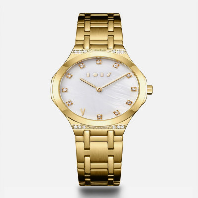 ساعة الحسناء النسائيه باللون الذهبي