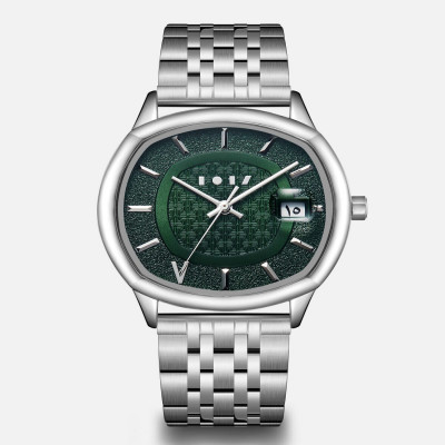 ساعة رجاليه من آن باللون الفضي