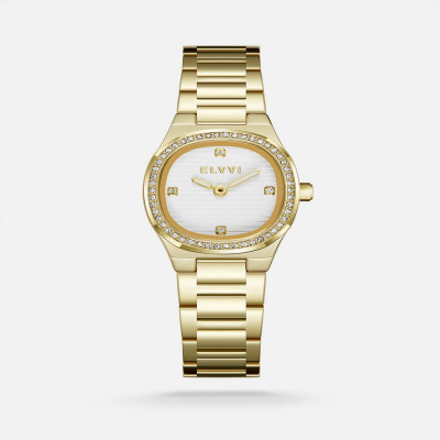 ساعة نسائيه من إلڤي باللون الذهبي