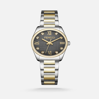 ساعة نسائيه فنشي ستيل بلون ذهبي وفضي