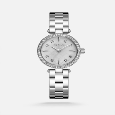 ساعة نسائية إلڤي بسير ستيل بلون فضي