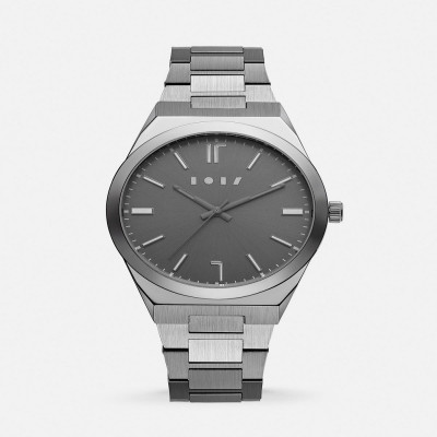 ساعة رجالية من آن بسير ستيل رمادي