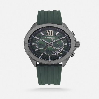 ساعة رجالية بسير ربل بلون أخضر من امزوري