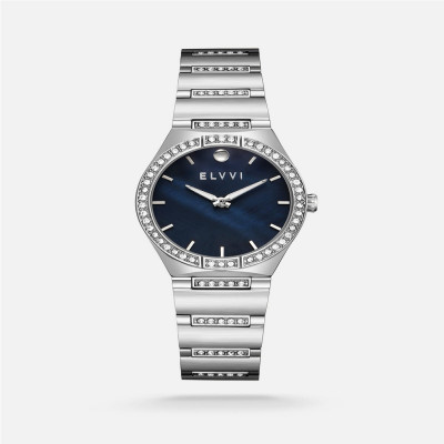 ساعة نسائية الفي ستيل بلون فضي