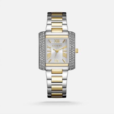 ساعة نسائية الفي ستيل بلون ذهبي وفضي