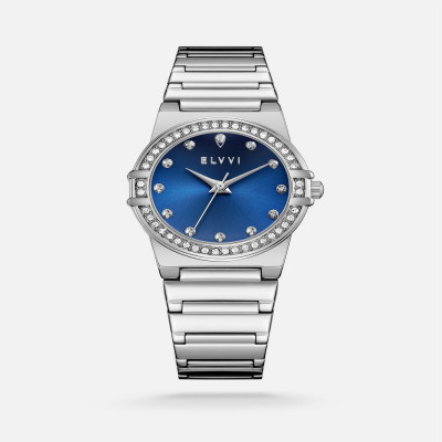 ساعة نسائية الفي ستيل بلون فضي