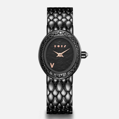 ساعة نسائية من الستيل بلون أسود|آن