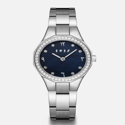 ساعة نسائية من الستيل بلون فضي | آن