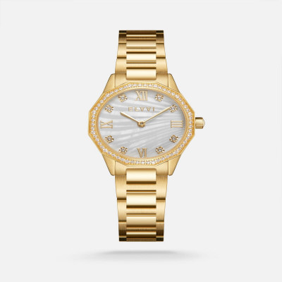 ساعة نسائية ستيل من إلڤي بلون ذهبي