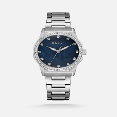 ساعة نسائية ستيل من إلڤي بلون فضي