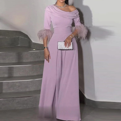 أزياء سيدة قطري طوق حزب بذلة بسيطة أنيقة عالية الخ...