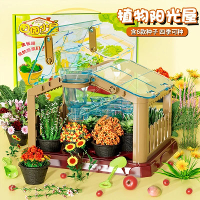 منزل زراعة أشعة الشمس للأطفال تجربة علمية صندوق مر...