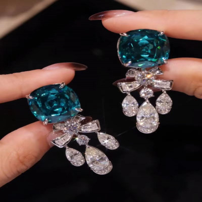 طقم مجوهرات فضي للنساء ، مجوهرات فاخرة أصلية ، قلا...