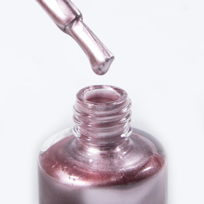 Tinovo Uno طلاء الأظافر لامع الذهب الوردي مقوي الأ...