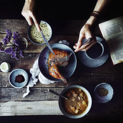 طقم عشاء من السيراميك