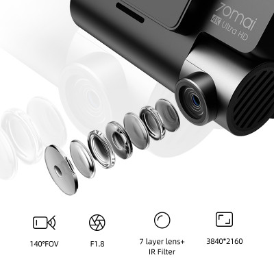 4K ڈیش کیم A810 ریئر کیم سیٹ 4G ماڈیول UP04 ریموٹ...