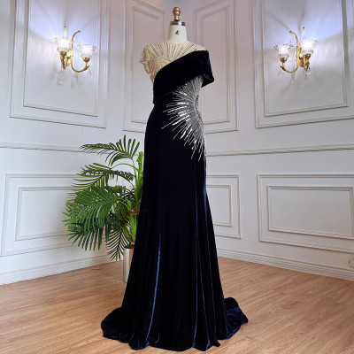 فساتين سهرة حريمي مخملية حمراء وهادئة للنساء ، أكم...