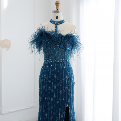 وقال شارون-الفاخرة ريشة حورية البحر صياد فساتين ال...