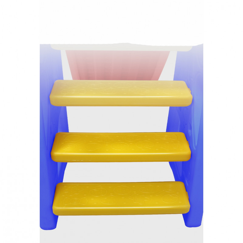 زحليقة مع مرجيحة و كرة سلة 3*1 ,أزرق -أحمر