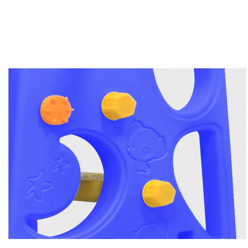 زحليقة مع مرجيحة و كرة سلة 3*1 ,أزرق -أحمر