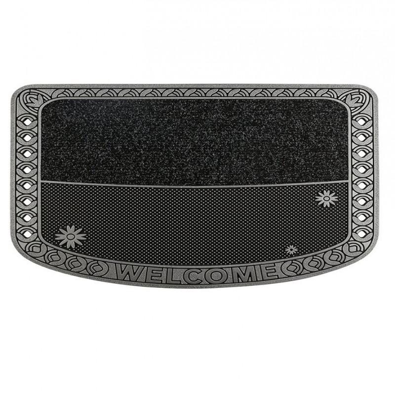 سجادة باب مضادة للانزلاق فضي