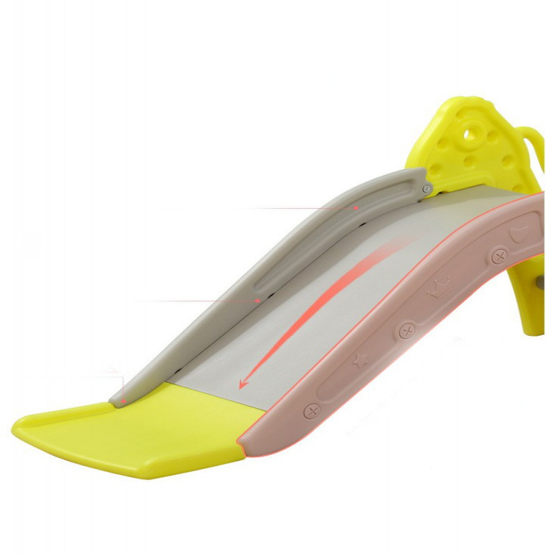 زحليقة علي شكل بطة مع كرة سلة ,أصفر