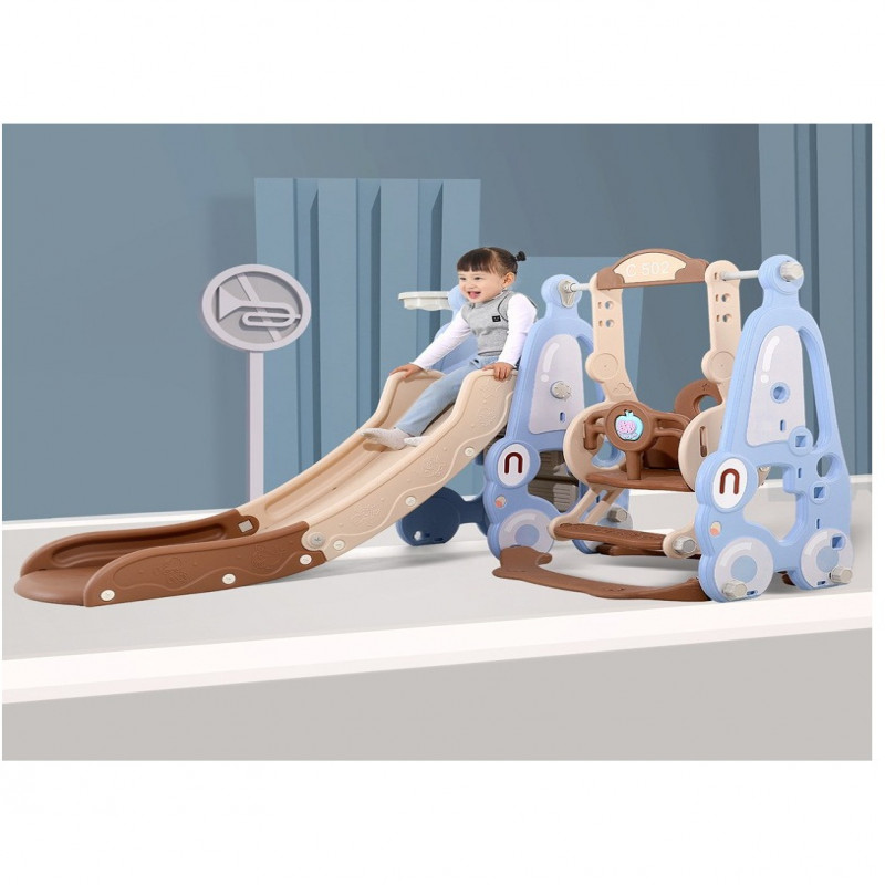 زحليقة مع مرجيحة  مع  كرة سلة 3*1 متعدده الألوان