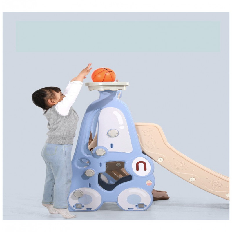 زحليقة مع مرجيحة  مع  كرة سلة 3*1 متعدده الألوان
