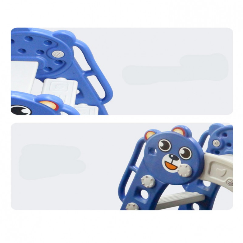 زحليقة علي شكل دب قابلة للطي ,أزرق