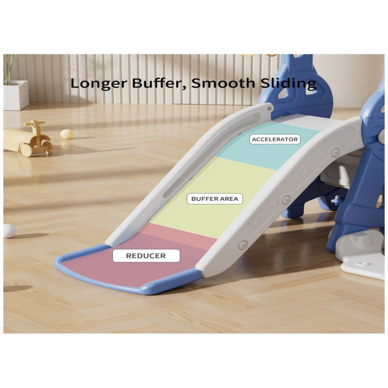 زحليقة مع مرجيحة للأطفال مع كرة سلة 140*122*98 سم