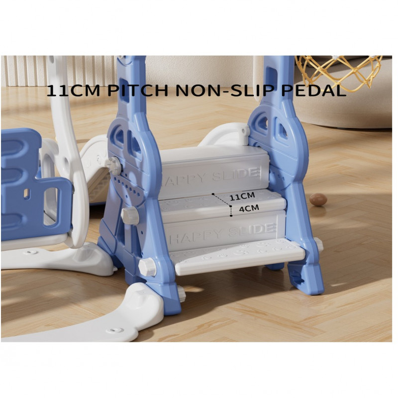 زحليقة مع مرجيحة للأطفال مع كرة سلة 140*122*98 سم