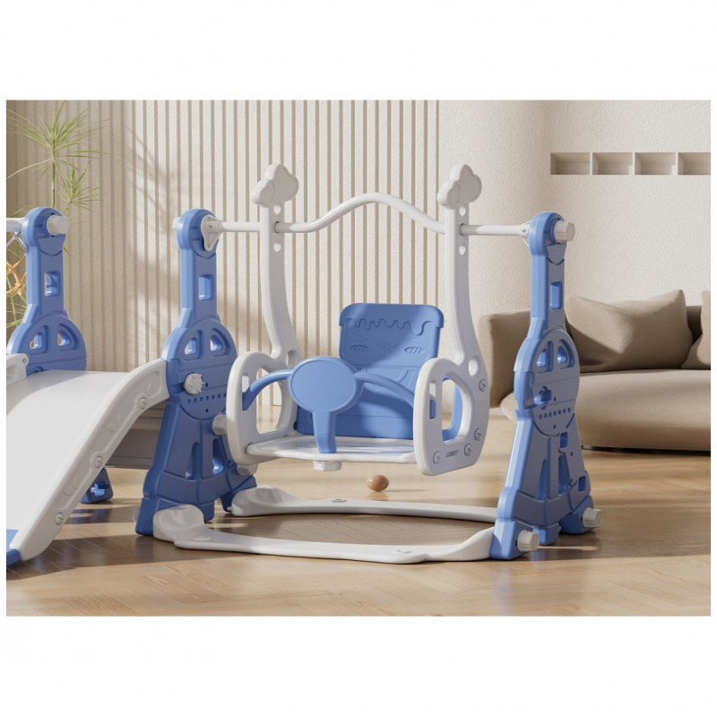 زحليقة مع مرجيحة للأطفال مع كرة سلة 140*122*98 سم