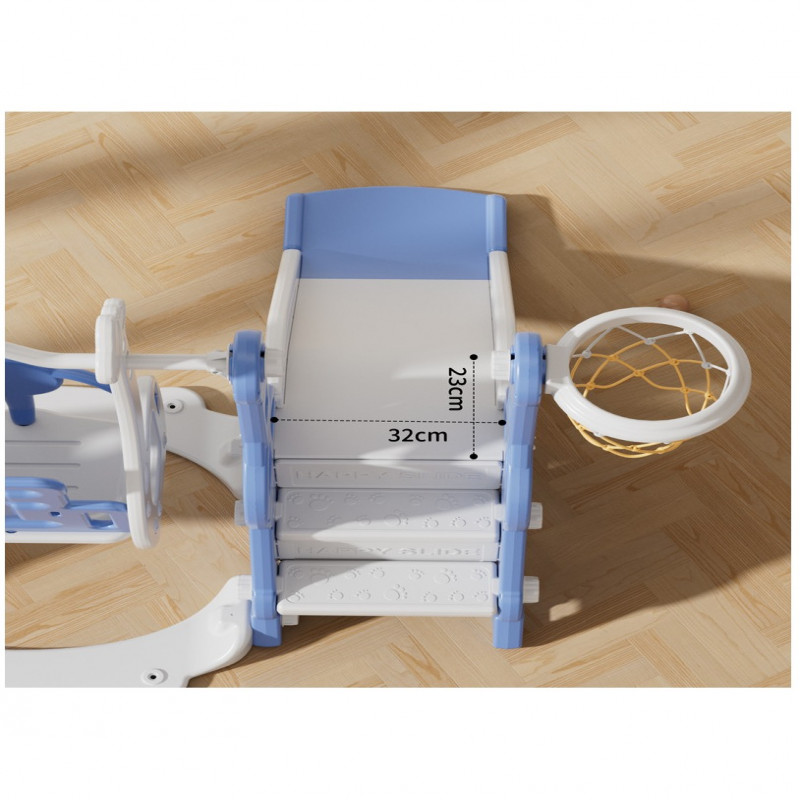 زحليقة مع مرجيحة للأطفال مع كرة سلة 140*122*98 سم