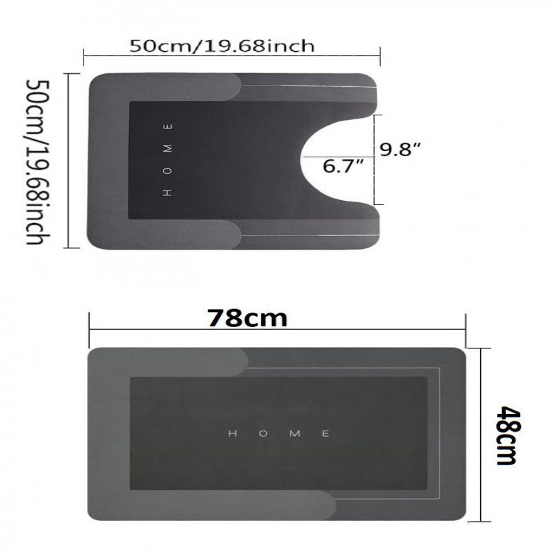 دعاسة حمام فائقة الامتصاص ودعاسة مرحاض على شكل حرف...
