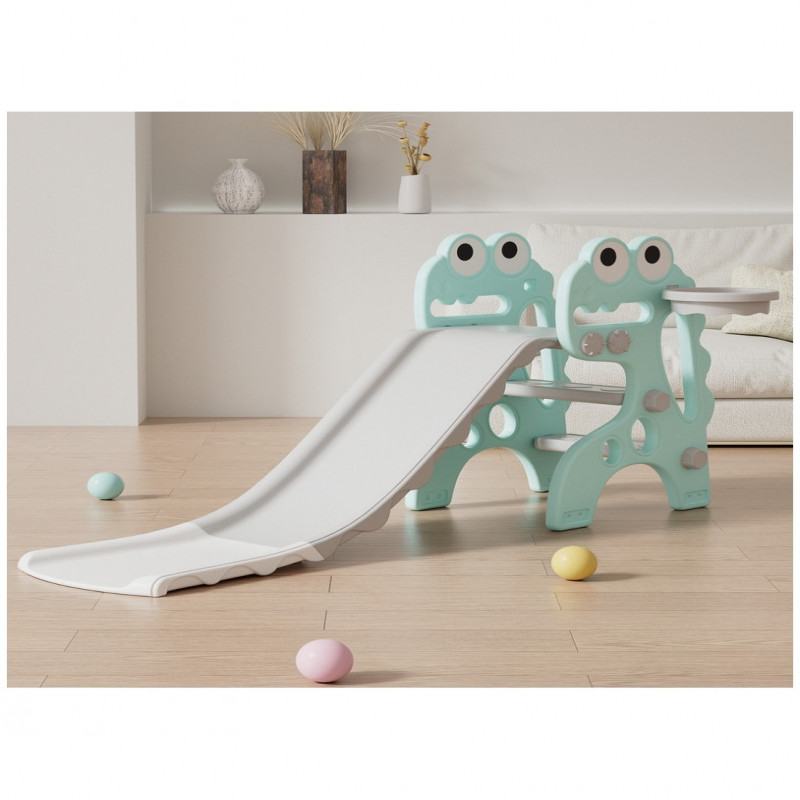 زحليقة قابلة للطي علي شكل ديناصور مع كرة سلة 135*6...