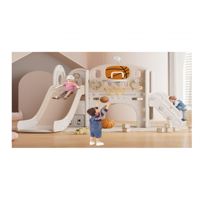 زحليقة كبيرة مع جسر ومنطقة العاب وكرة سلة 186*153*...