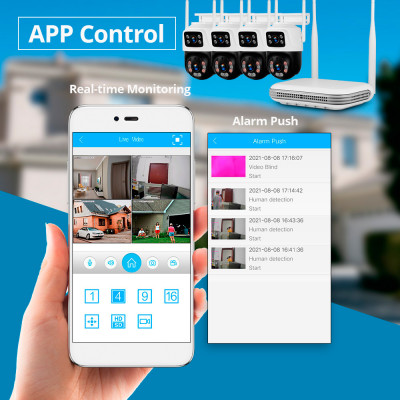 KERUI 6MP كامل HD 8CH اللاسلكية NVR الأمن WIFI IP...