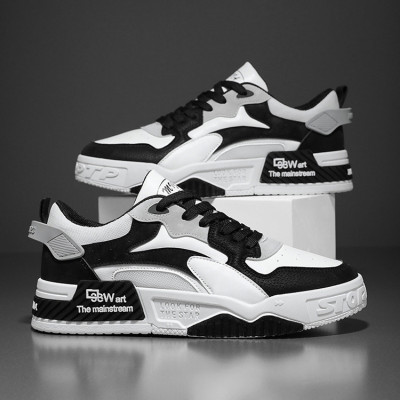 حذاء رياضي رجالي ذو نعل مبركن ، حذاء أبيض غير رسمي...