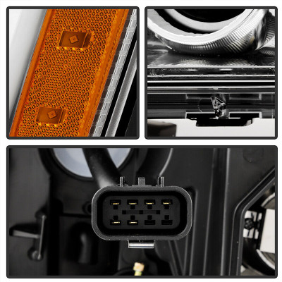 مصابيح أمامية للسيارة مزودة بجهاز عرض للصابورة ومص...