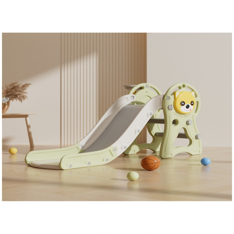 زحليقة علي شكل كلب قابلة للطي مع كرة سلة